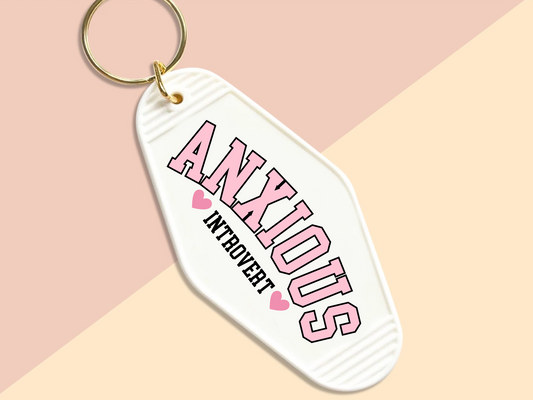 anxious introvert - Motel keychain