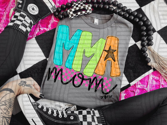 MMA MOM COLORFUL STARS CHECKERS