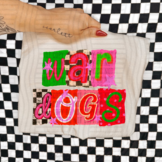 WAR DOGS RED & GREEN CHECKERS