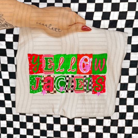 YELLOWJACKETS RED & GREEN CHECKERS