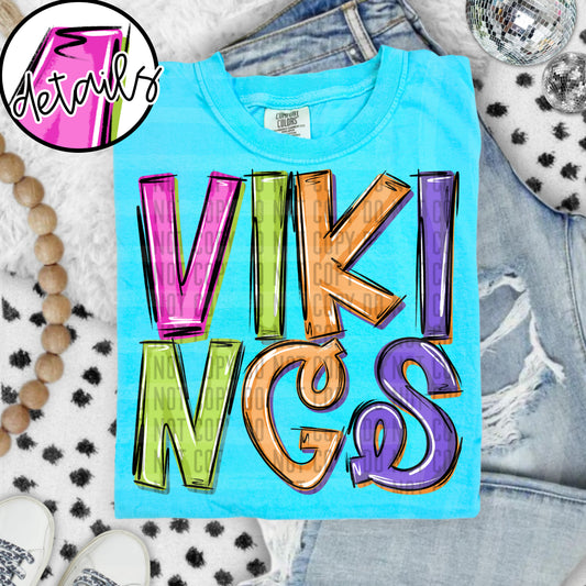 DOODLE COLORFUL VIKINGS