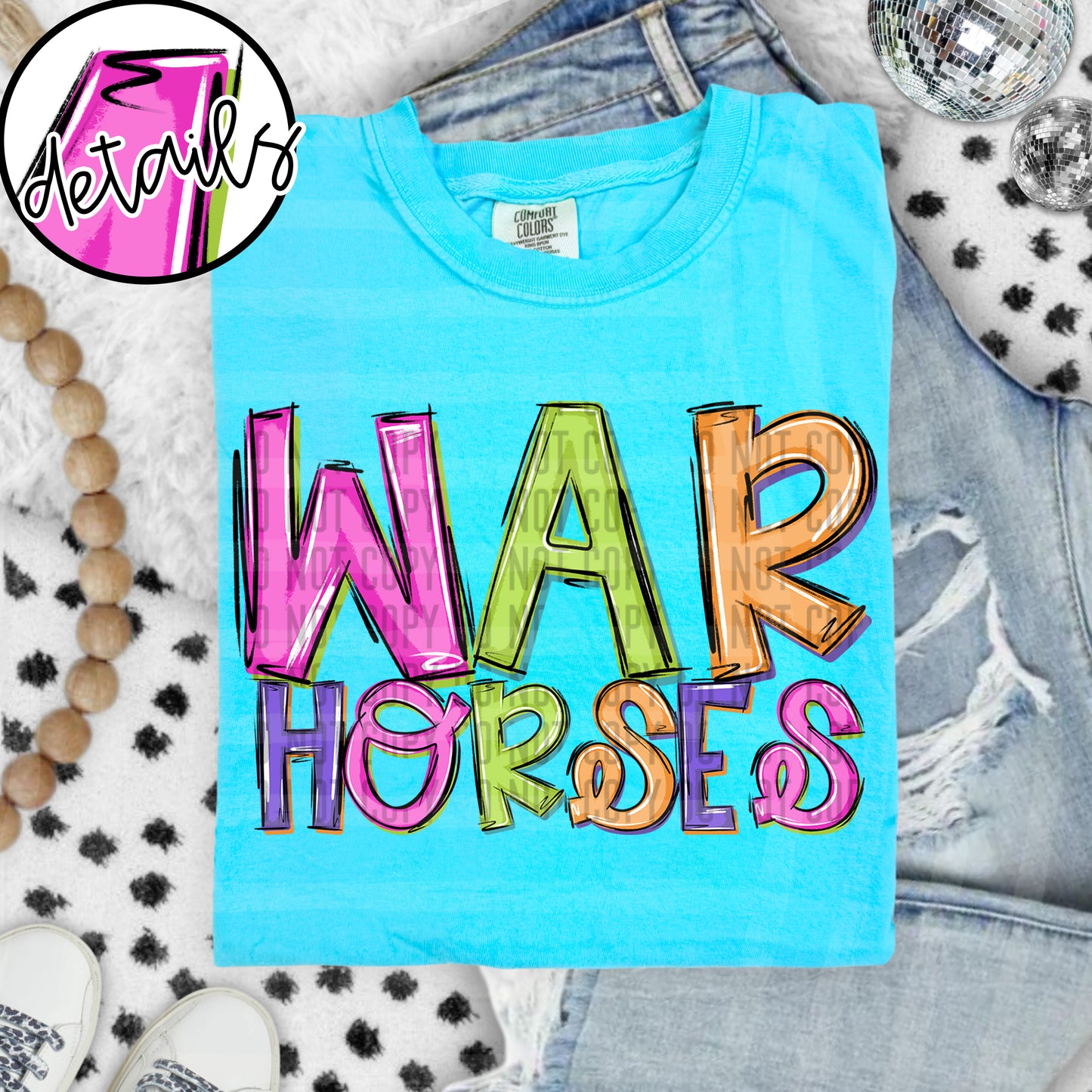 DOODLE COLORFUL WARHORSES
