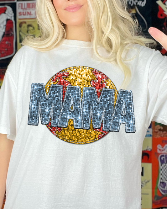 Mama Blue Softball (Sequin)