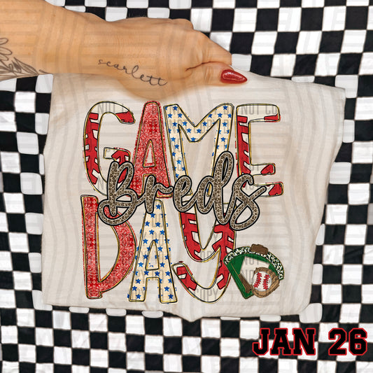 BASEBALL GAME DAY CHEETAH BREDS