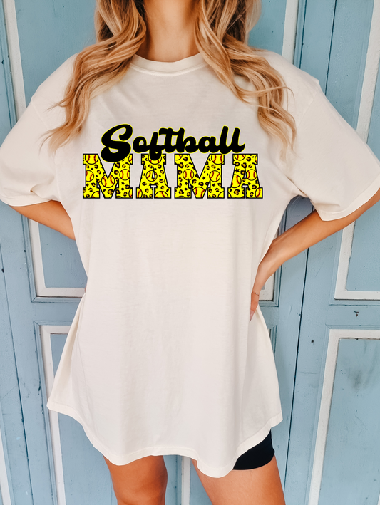 Softball mama-cheetah print