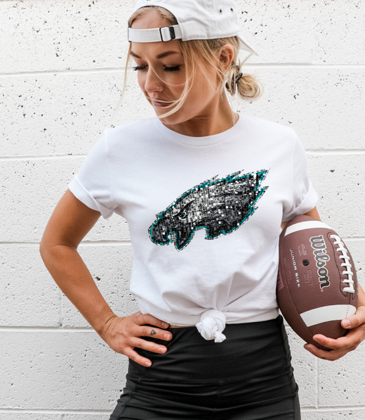 Philadelphia Eagles logo - faux sequin