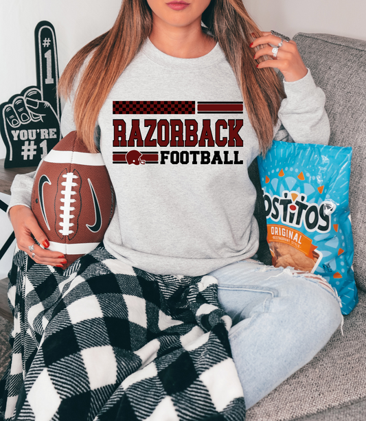 Razorbacks football, red/black checkered