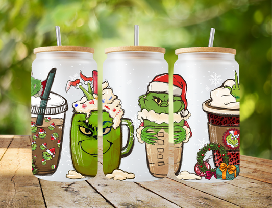 Grinch Drinks Collage - UV Libby Wrap