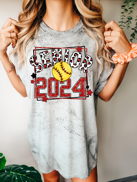 Senior 2024 - red with softball