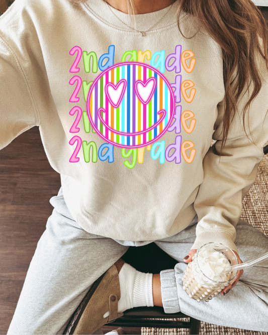 2nd Grade (neon smiley)