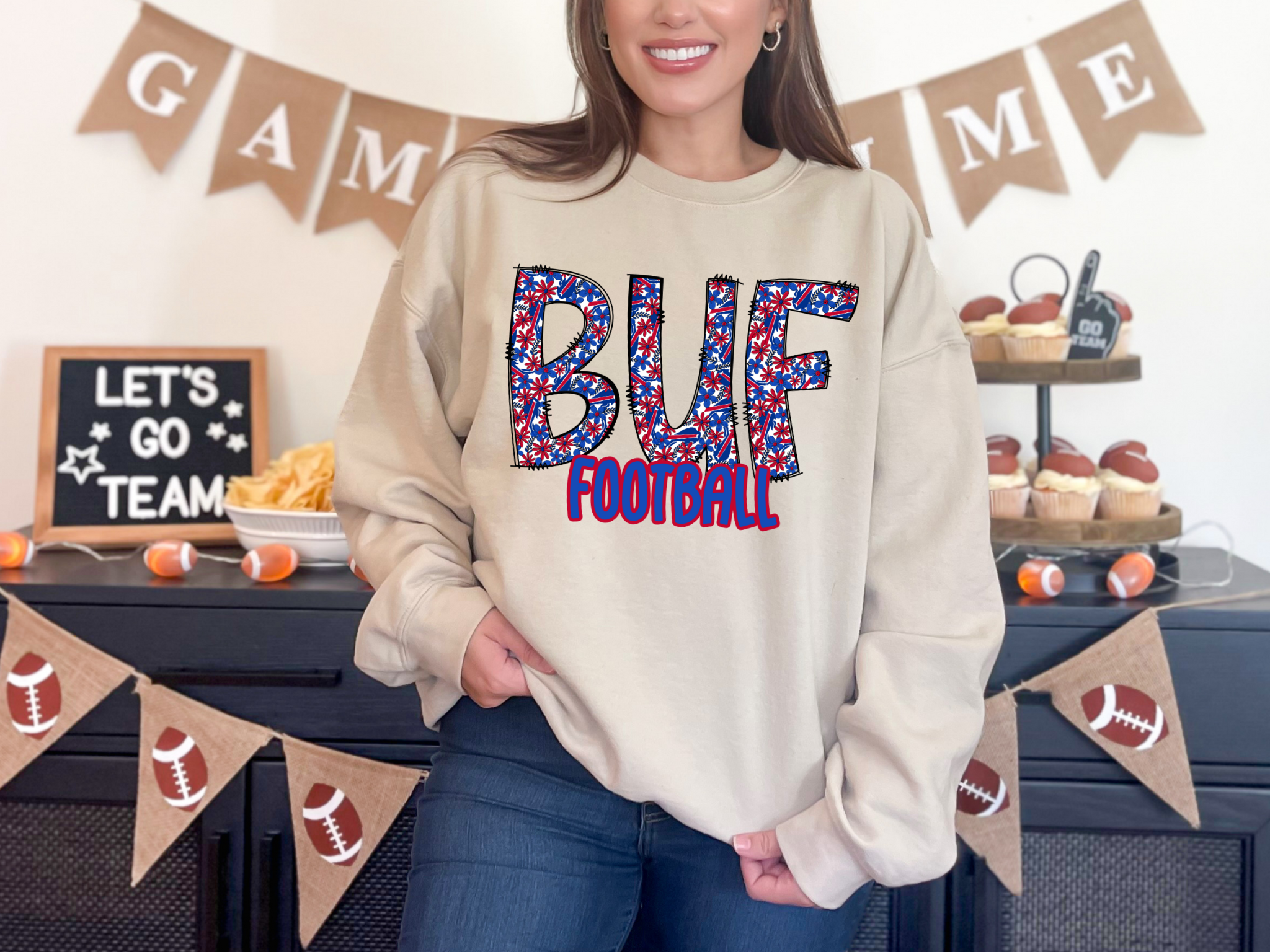 Buffalo Bills BUF Football Floral – Earthline Customs