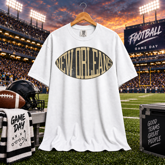 Football Typography New Orleans