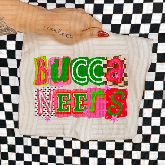 BUCCANEERS RED & GREEN CHECKERS