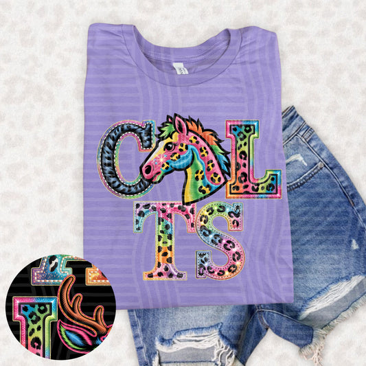 Colts (pink neon leopard)