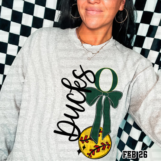 OREGON DUCKS SOFTBALL BOW