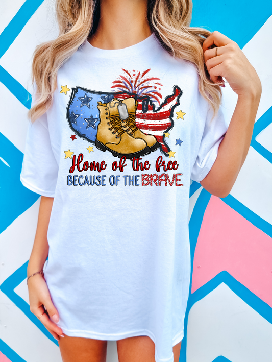 Home Of The Free Because Of the Brave Map