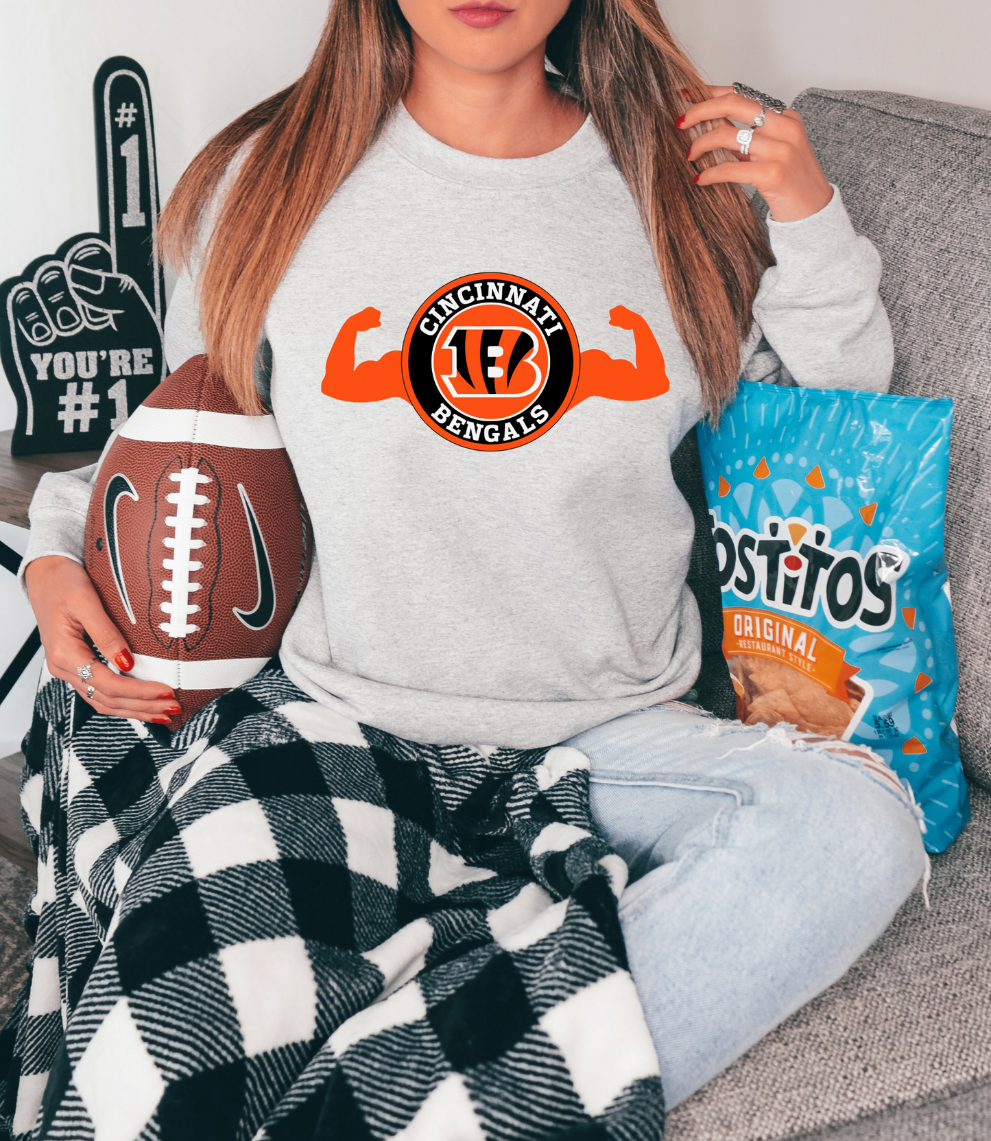 Cincinatti Bengal's with flexing arms