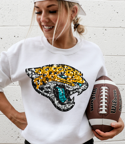 Jacksonville Jaguars logo - faux sequin