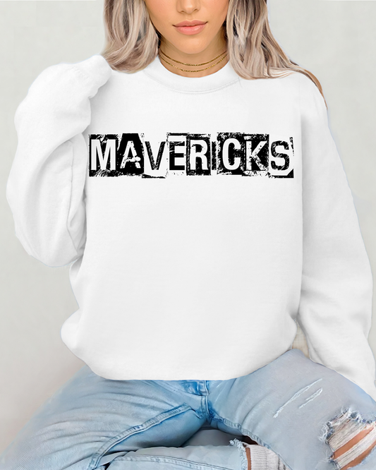 Mavericks Black And White Spray Paint Letters
