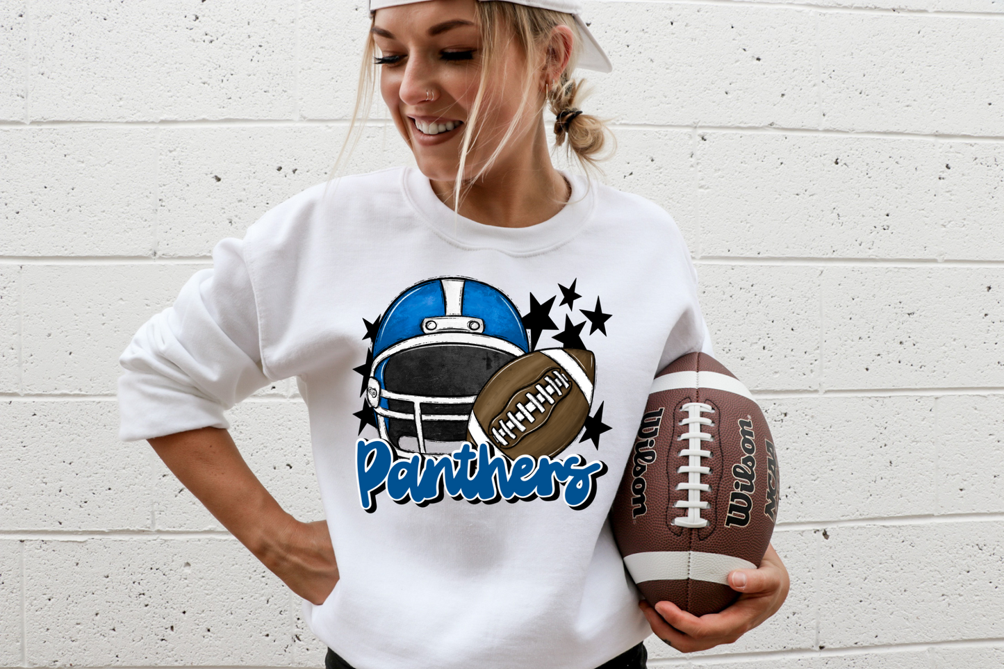 Panthers with helmet- blue