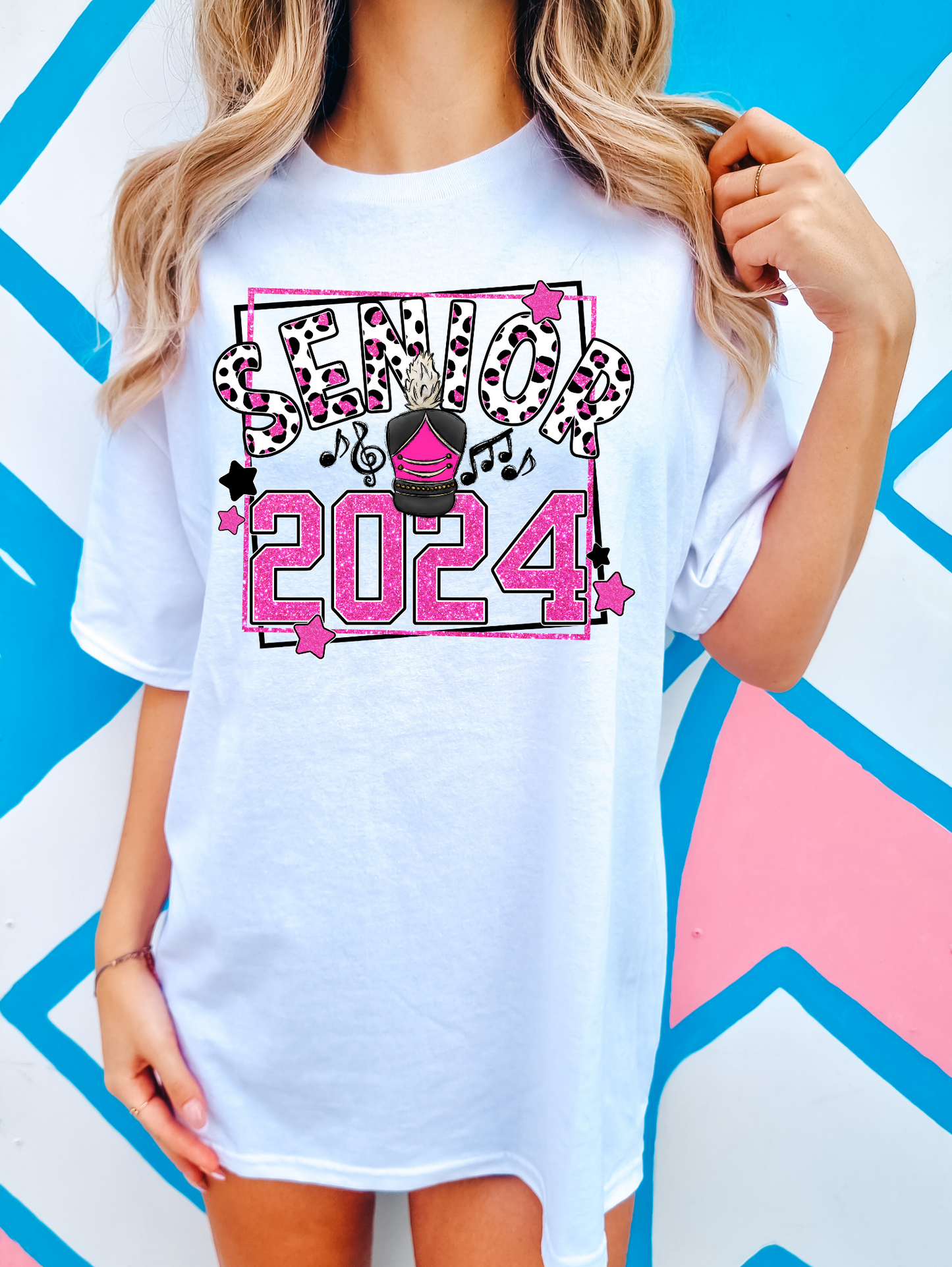 Senior 2024 - pink with band hat