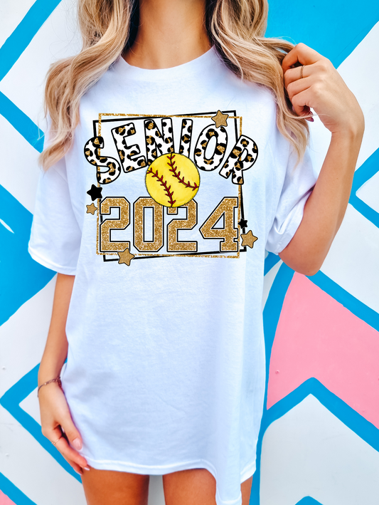 Senior 2024 - gold with softball