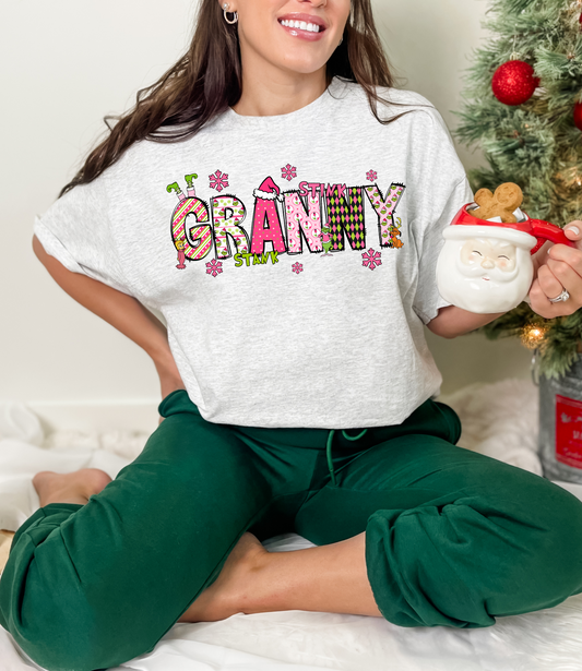 Granny Grinch Christmas Doodle
