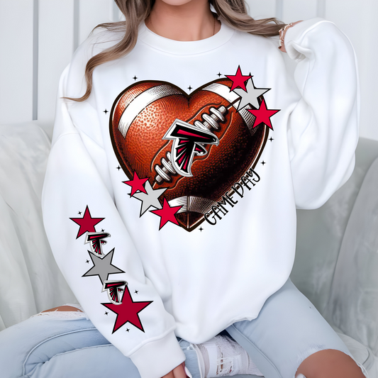 Atlanta Falcons Heart Shaped Football-Sleeve