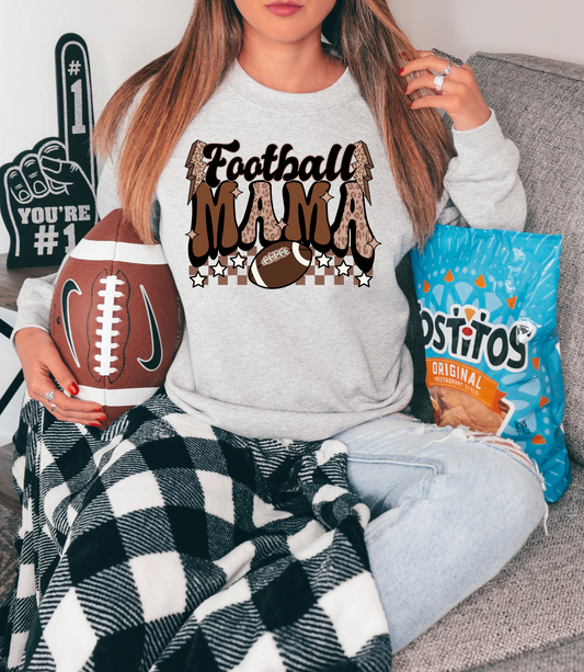 Football mama - cheetah print and checkered