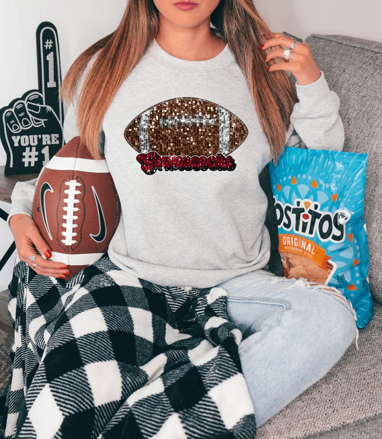 Gamecocks, sequin - football