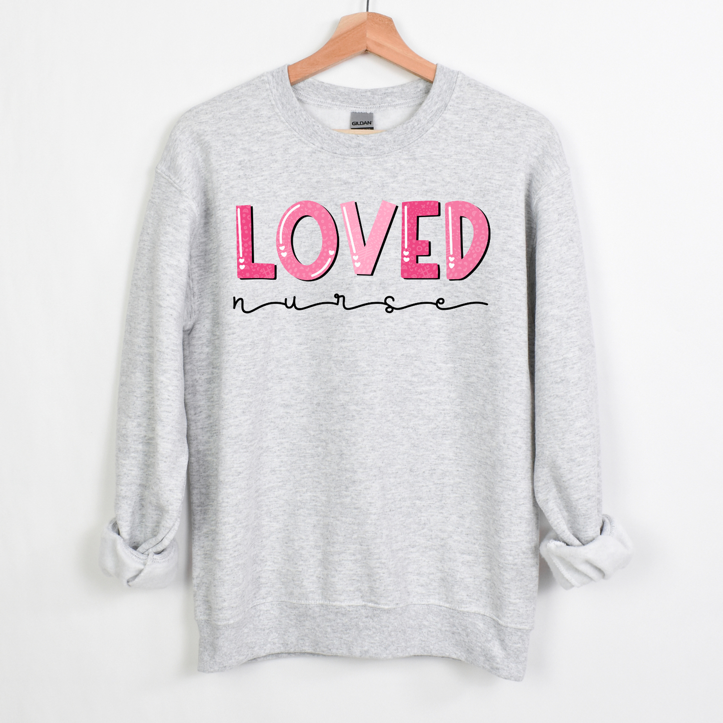 Loved Nurse PINK LETTERING- DTF Transfer