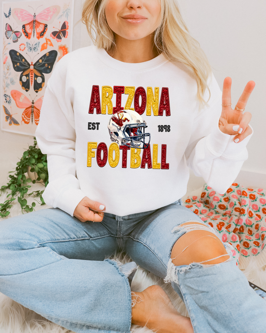 Arizona Football Est 1898-Red & Yellow
