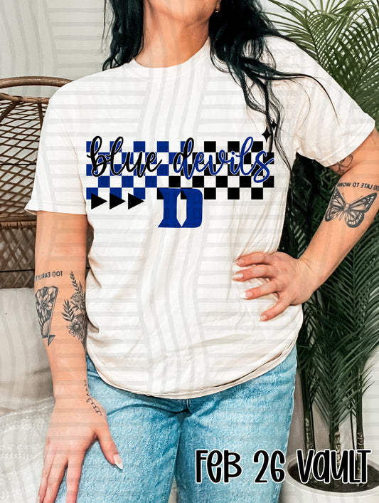 CHECKERED DUKE BLUE DEVILS