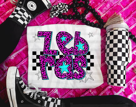 Zebras (pink neon leopard)