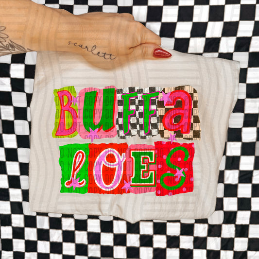 BUFFALOES RED & GREEN CHECKERS