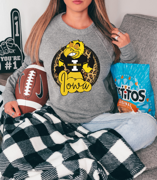 Iowa Hawkeyes mascot-cheetah print
