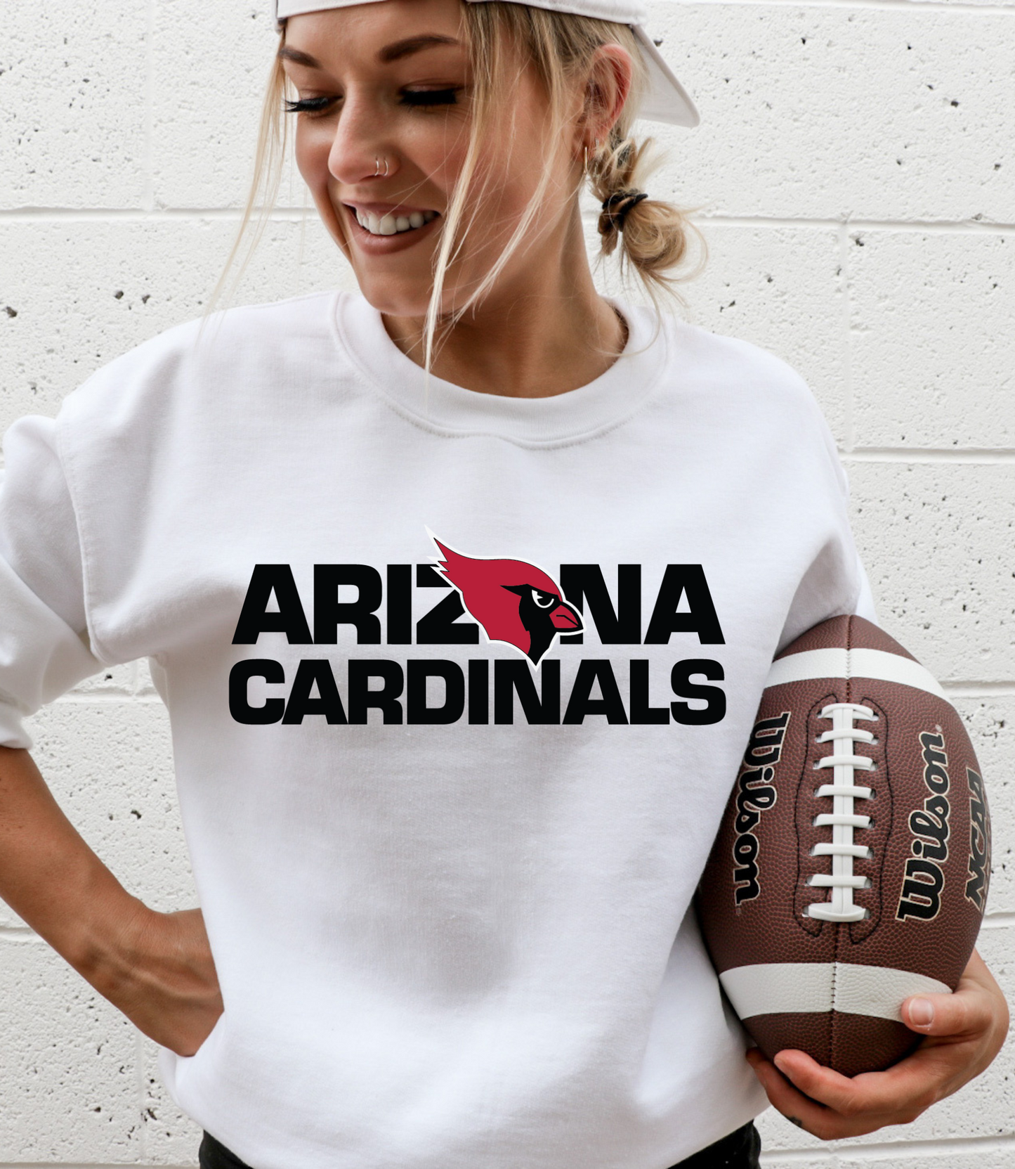 Arizona cardinals with cardinal as O - black letters