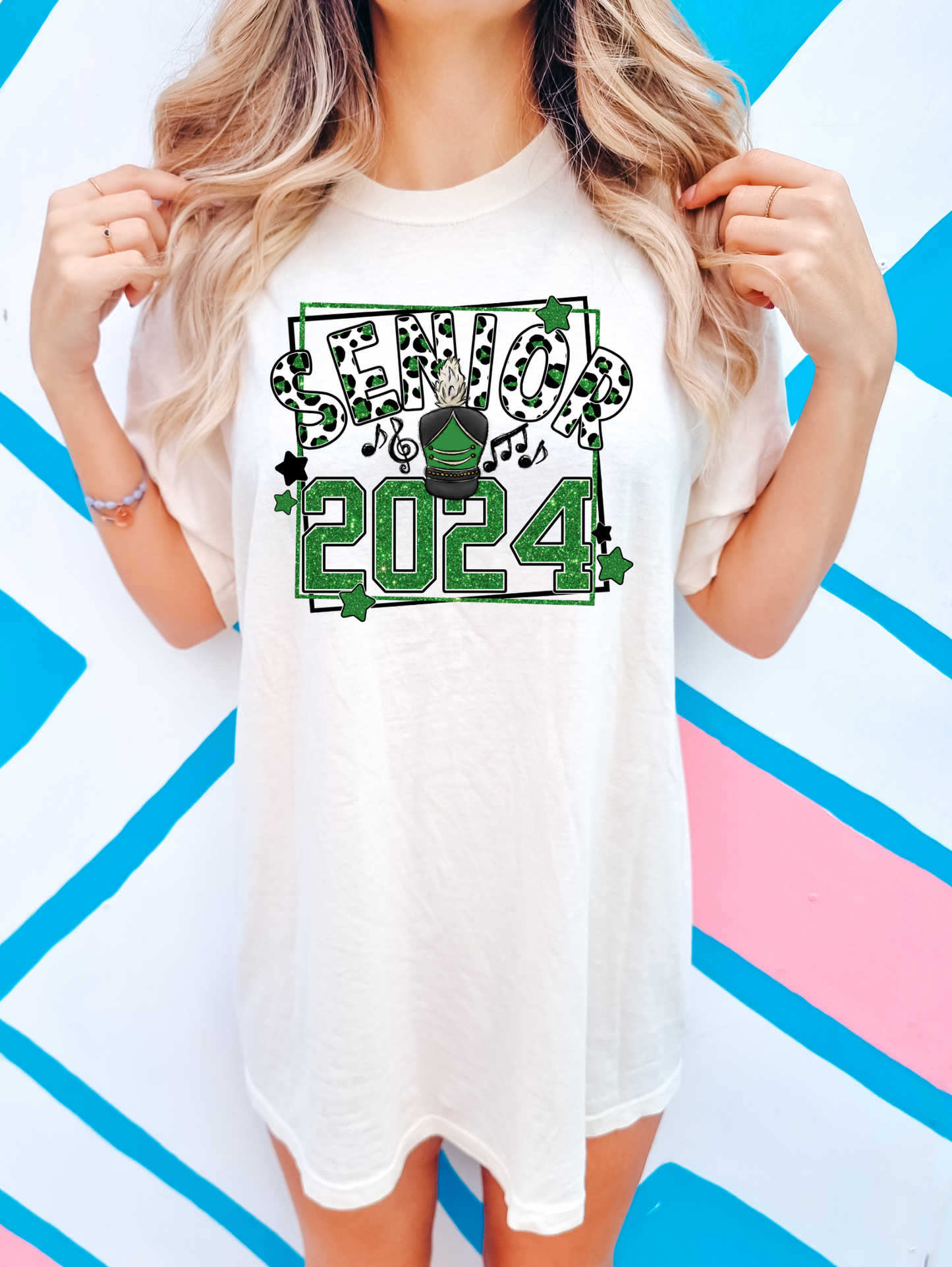 Senior 2024 - green with band hat