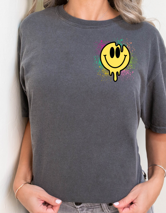 Yellow smiley drip-pocket