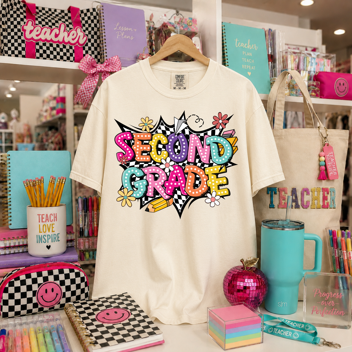 Second Grade Retro Checkered