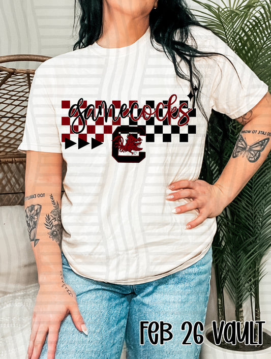CHECKERED GAMECOCKS