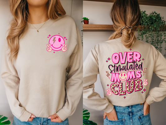 Pink and cheetah print smiley-front
