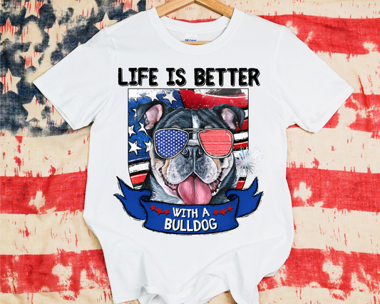 Life Is Better With A Black Bulldog