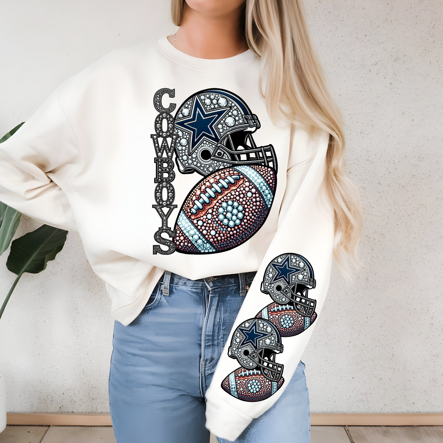 Diamond Studded - COWBOYS - CHEST