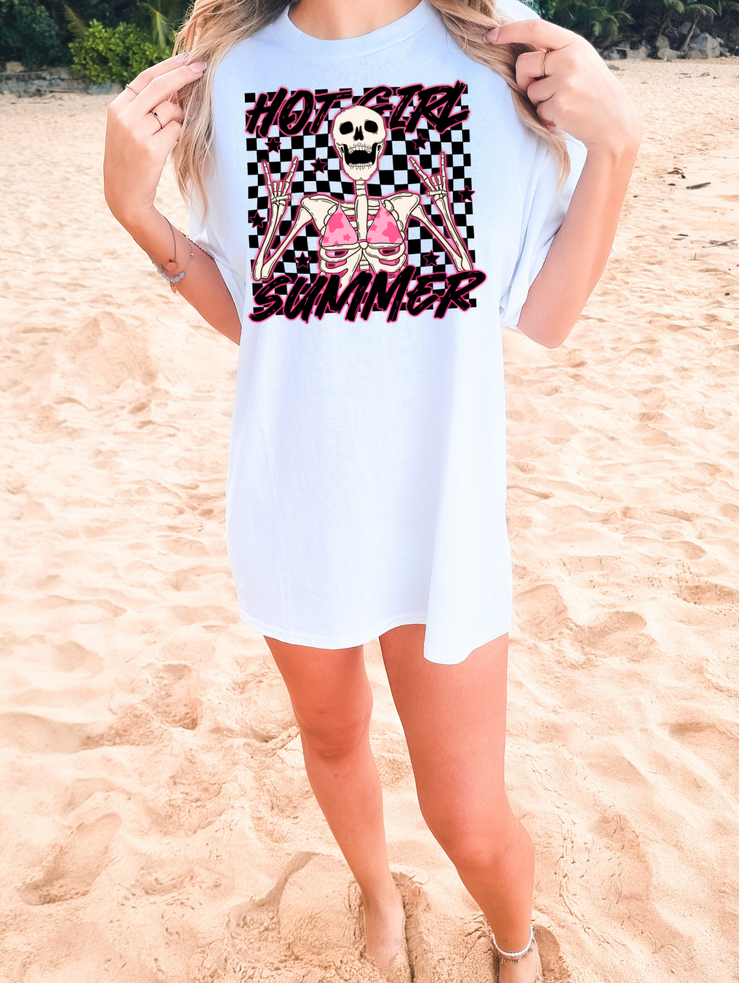 Checkered Skeleton Hot Girl Summer