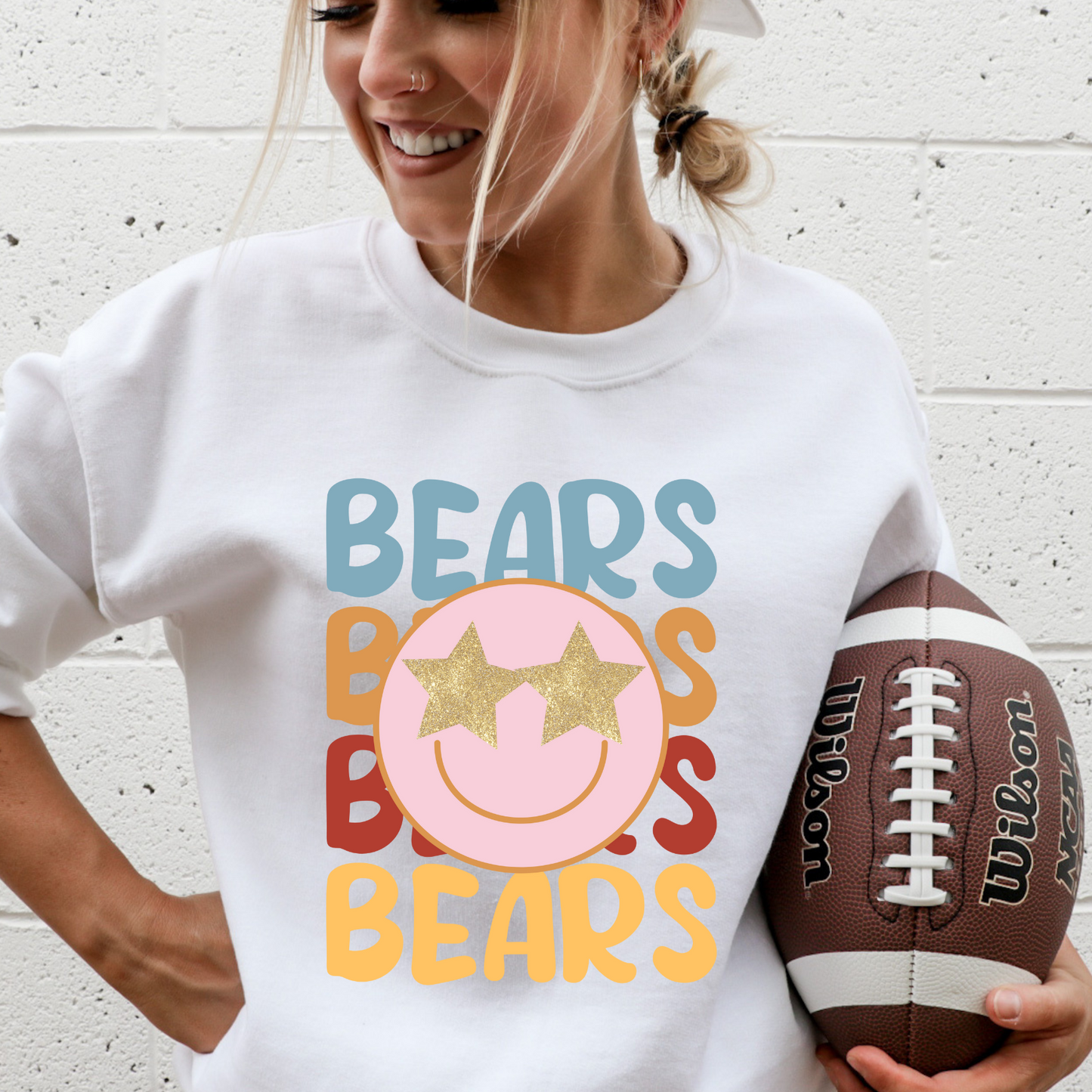 Bears Stacked With Smiley (Multicolor)