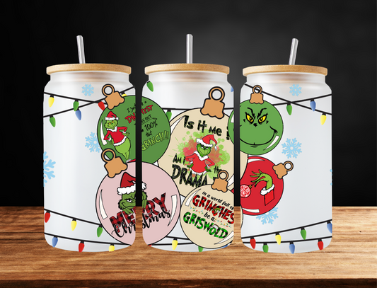 Grinch Ornament Collage Am I The Drama? - UV Libby Wrap