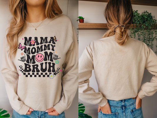 Mama, mommy, mom, bruh-black checkered