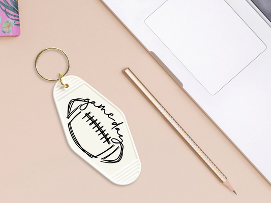 Game day Football - Motel keychain
