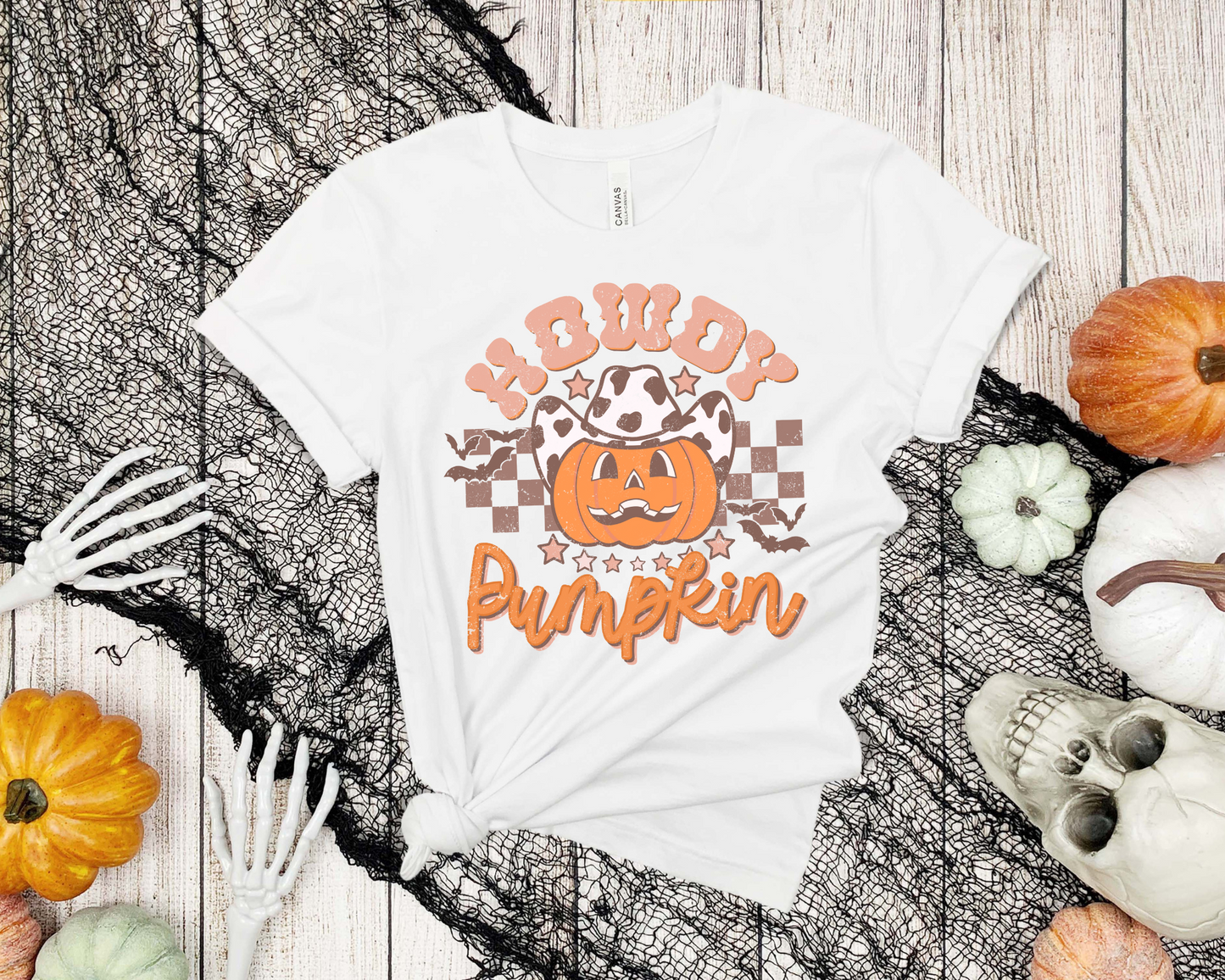 howdy pumpkin checkered